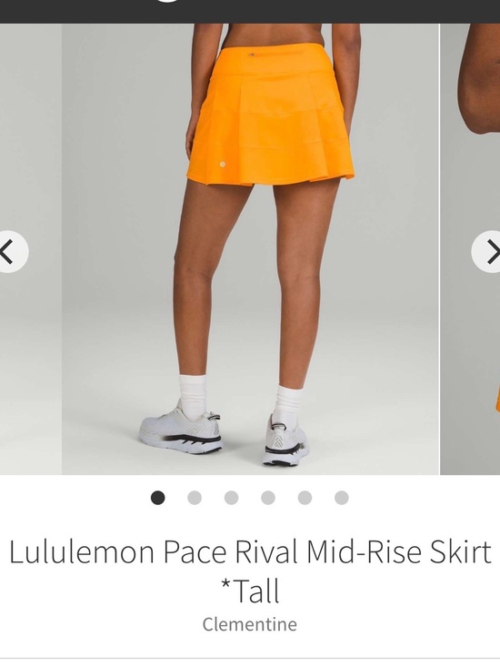 lululemon athletica Dresses & Skirts - lululemon sz 8 Tall Pace Rival Skirt Clementine skirt athleisure loungewear BOC